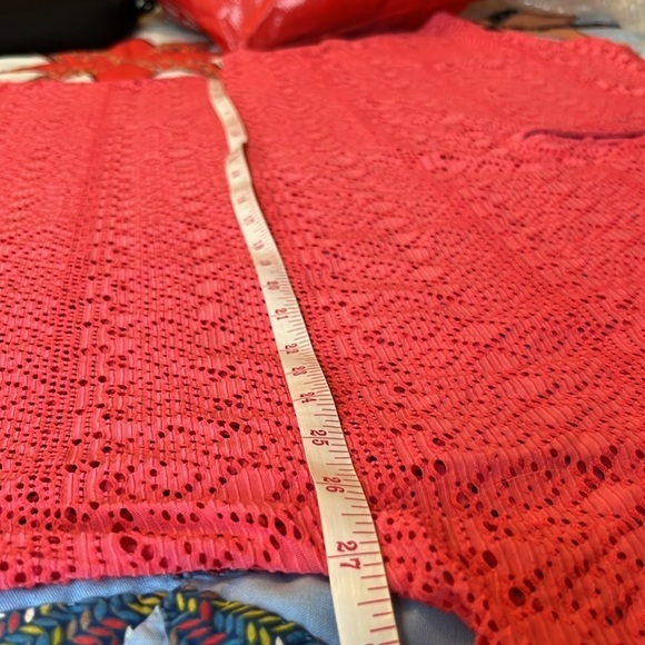 Swim by Cacique Crochet Like Coral Swim Cover Up - Picture 7 of 9